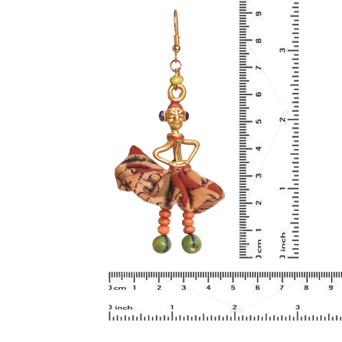 The Dancing Empress Handcrafted Tribal Dhokra Earrings in Floral Design