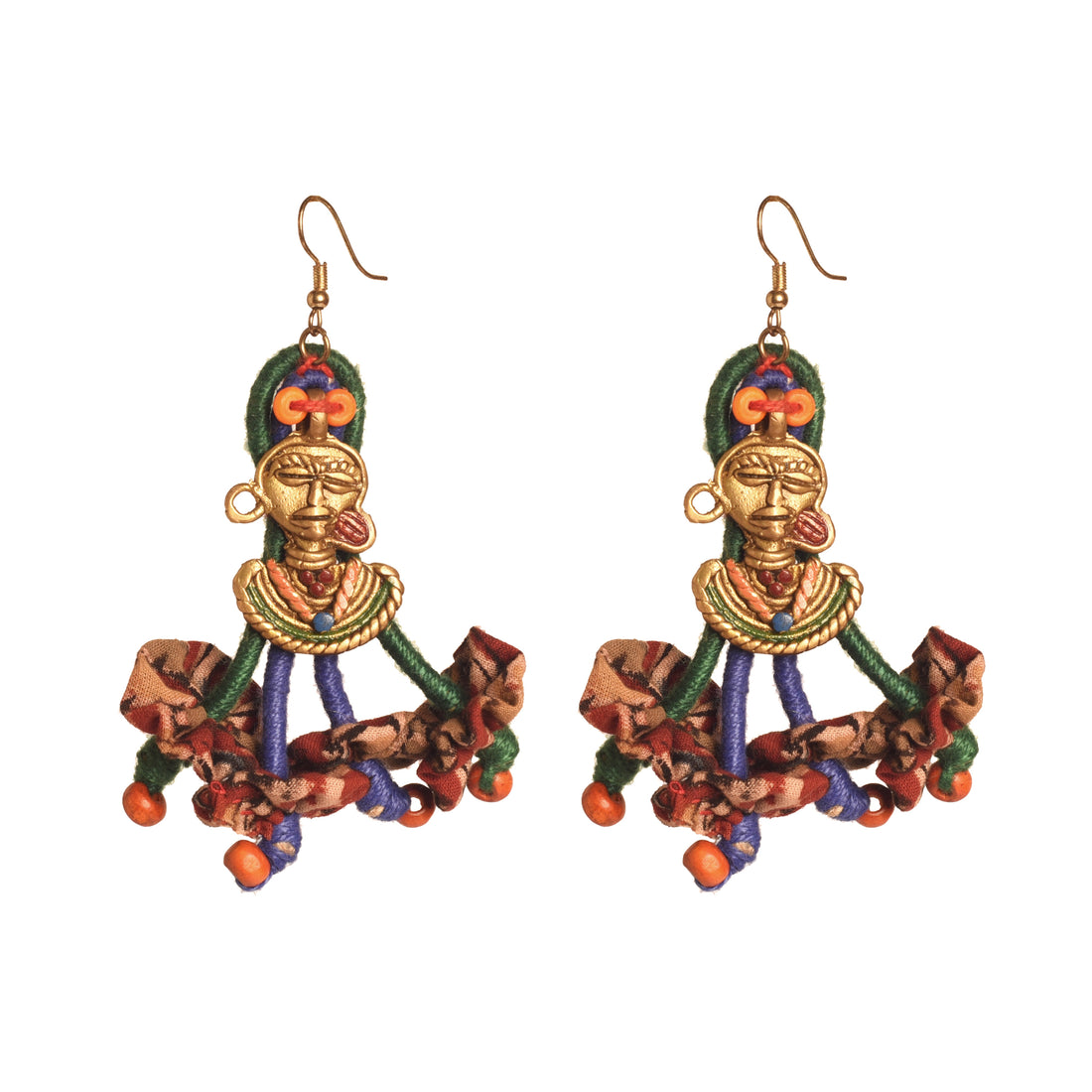 The Charm of Empress Handcrafted Tribal Dhokra Earrings