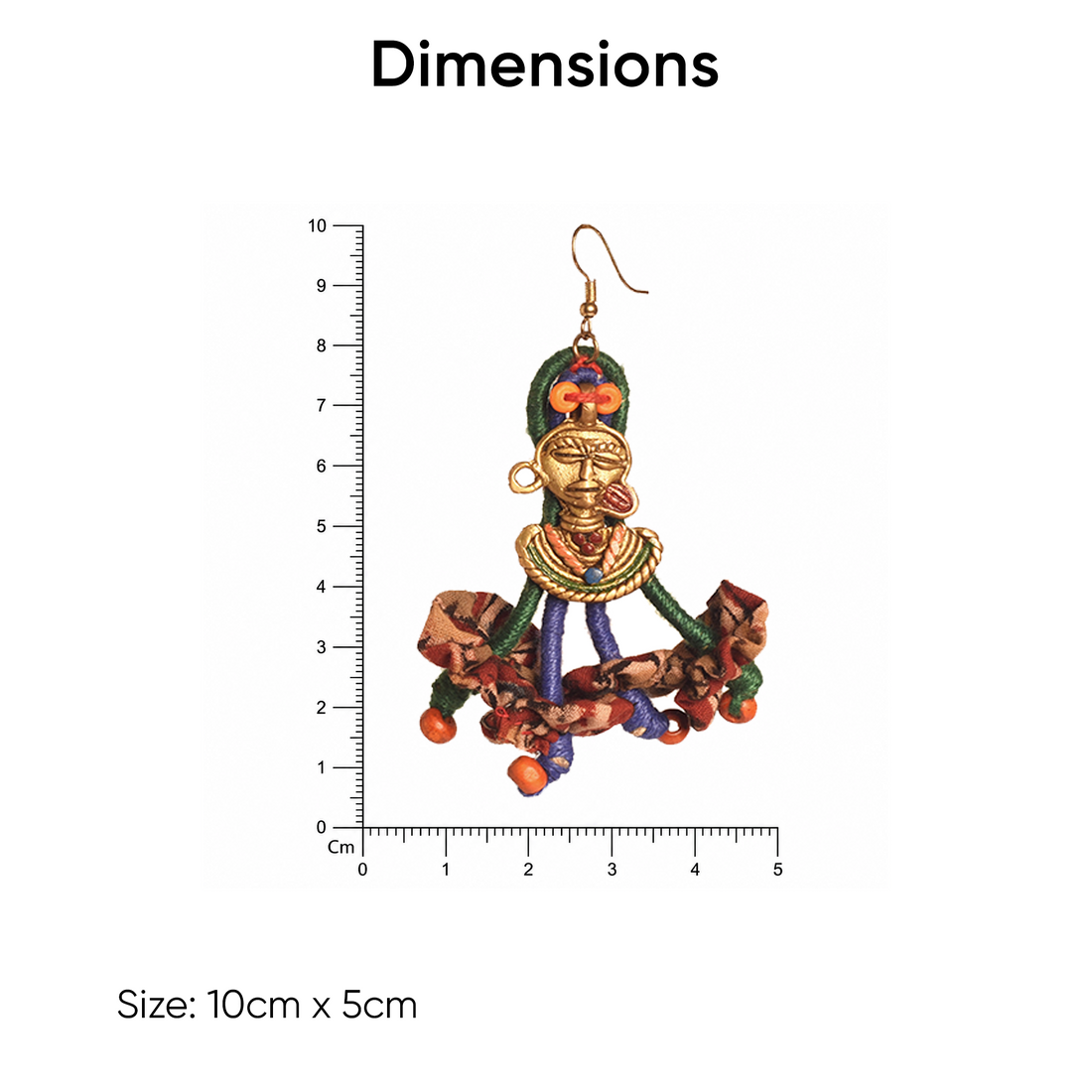 The Charm of Empress Handcrafted Tribal Dhokra Earrings