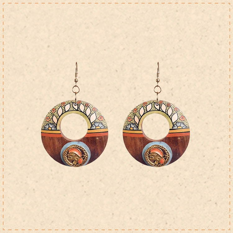 Princess-II' Handcrafted Tribal Wooden Earrings