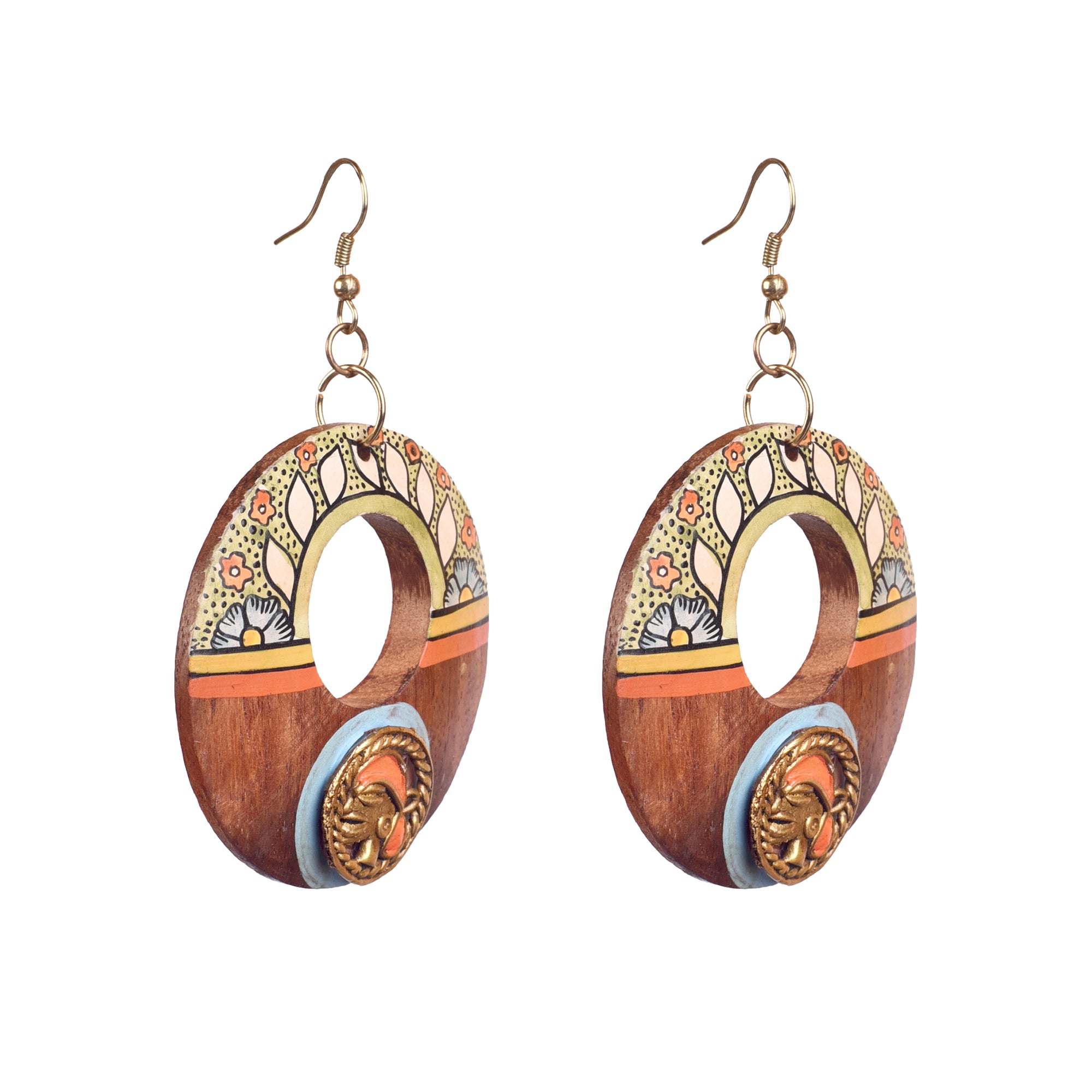 Princess-II' Handcrafted Tribal Wooden Earrings