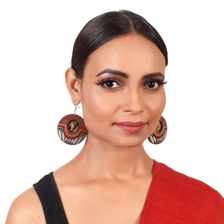 Princess-III' Handcrafted Tribal Wooden Earrings
