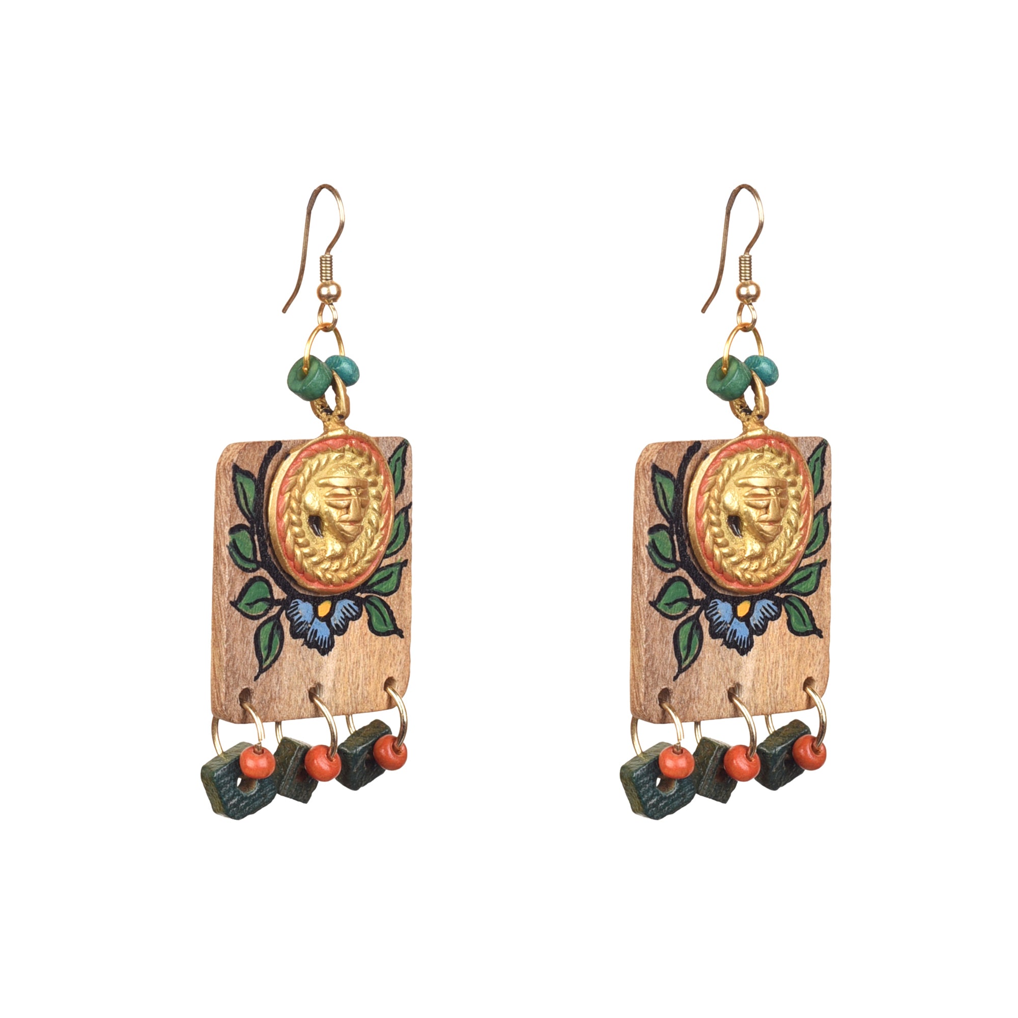 Butterfly-IX' Handcrafted Tribal Wooden Earrings