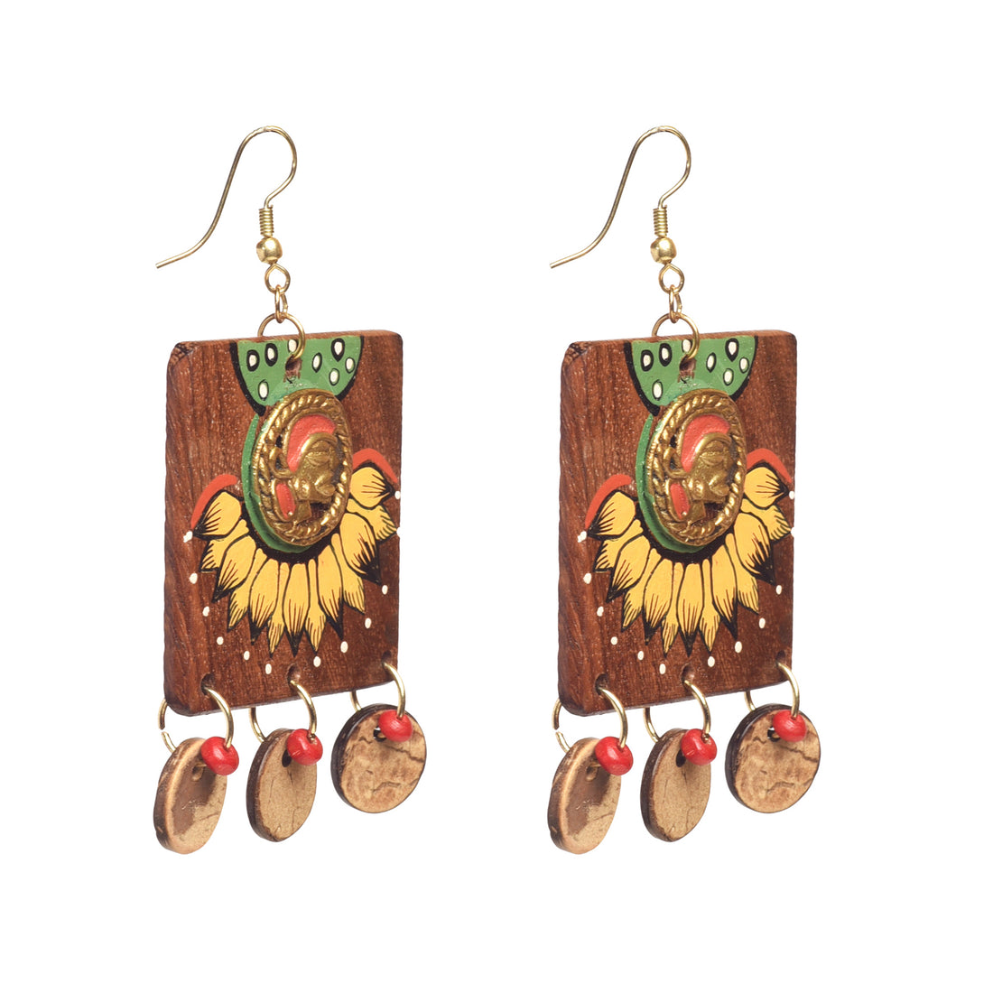 Butterfly-X' Handcrafted Tribal Wooden Earrings