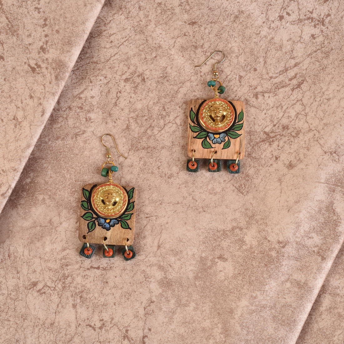 Butterfly-XI' Handcrafted Tribal Wooden Earrings