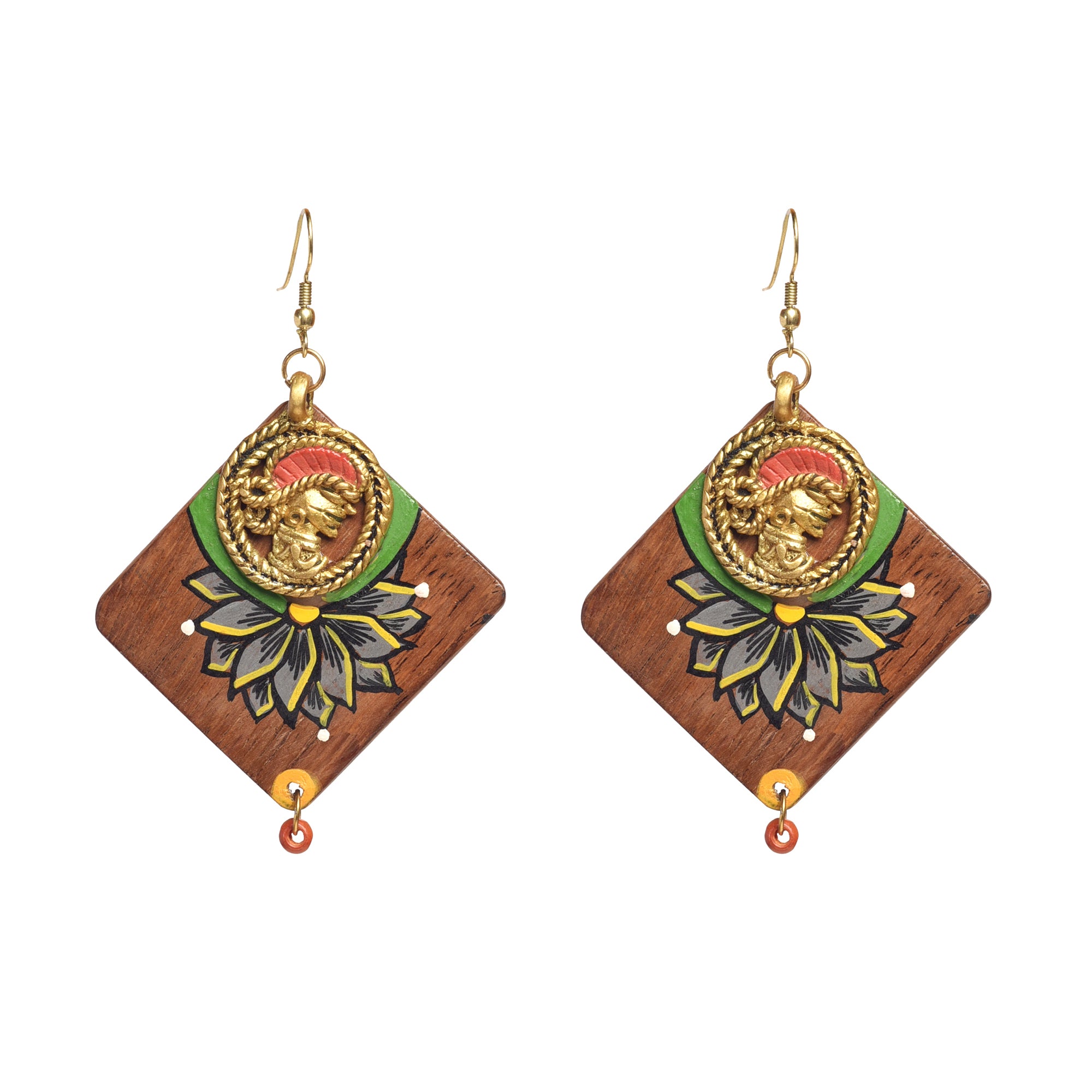 Butterfly-I' Handcrafted Tribal Wooden Earrings