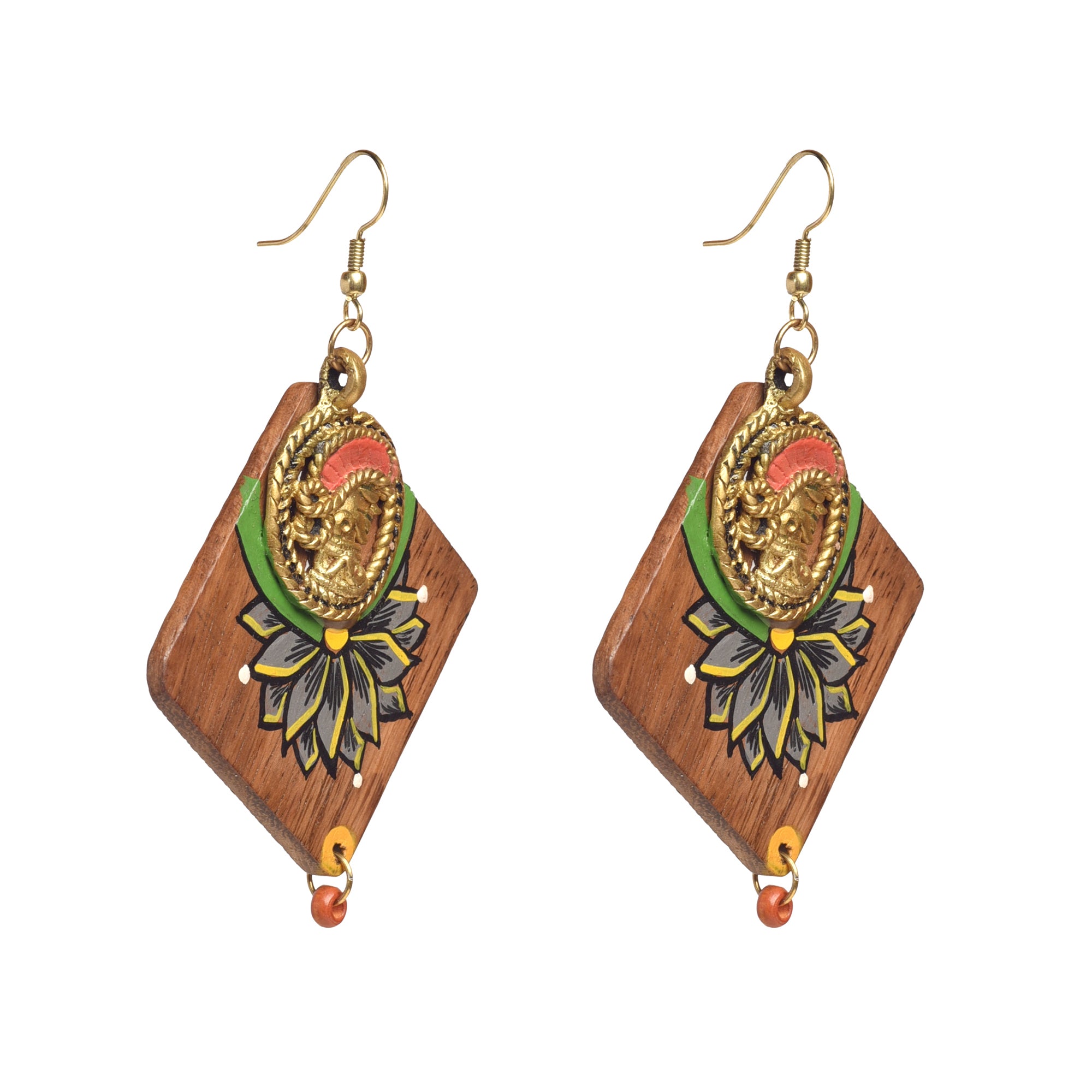 Butterfly-I' Handcrafted Tribal Wooden Earrings