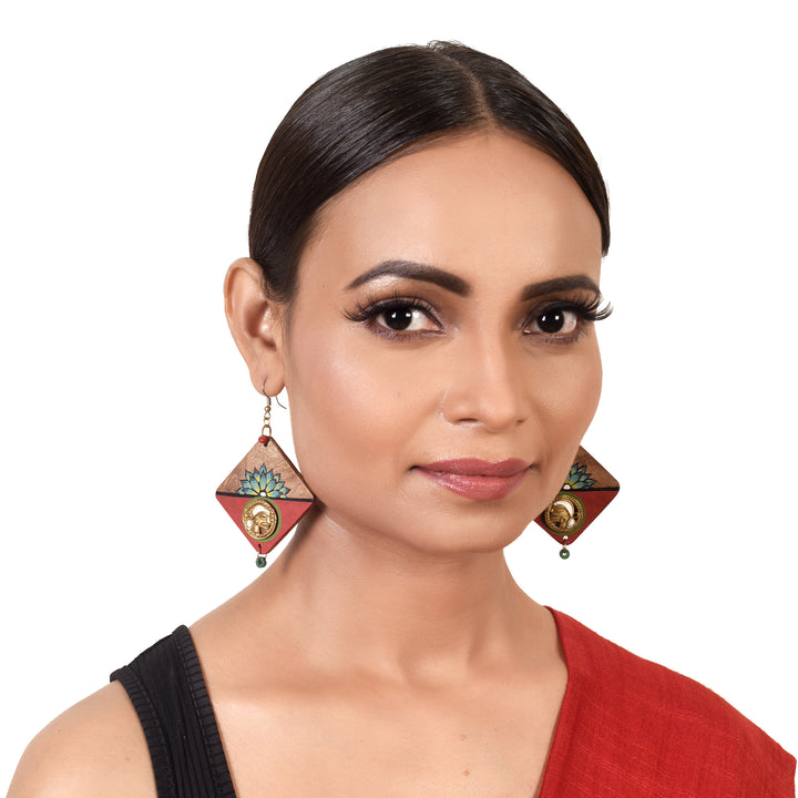 Butterfly-III' Handcrafted Tribal Wooden Earrings