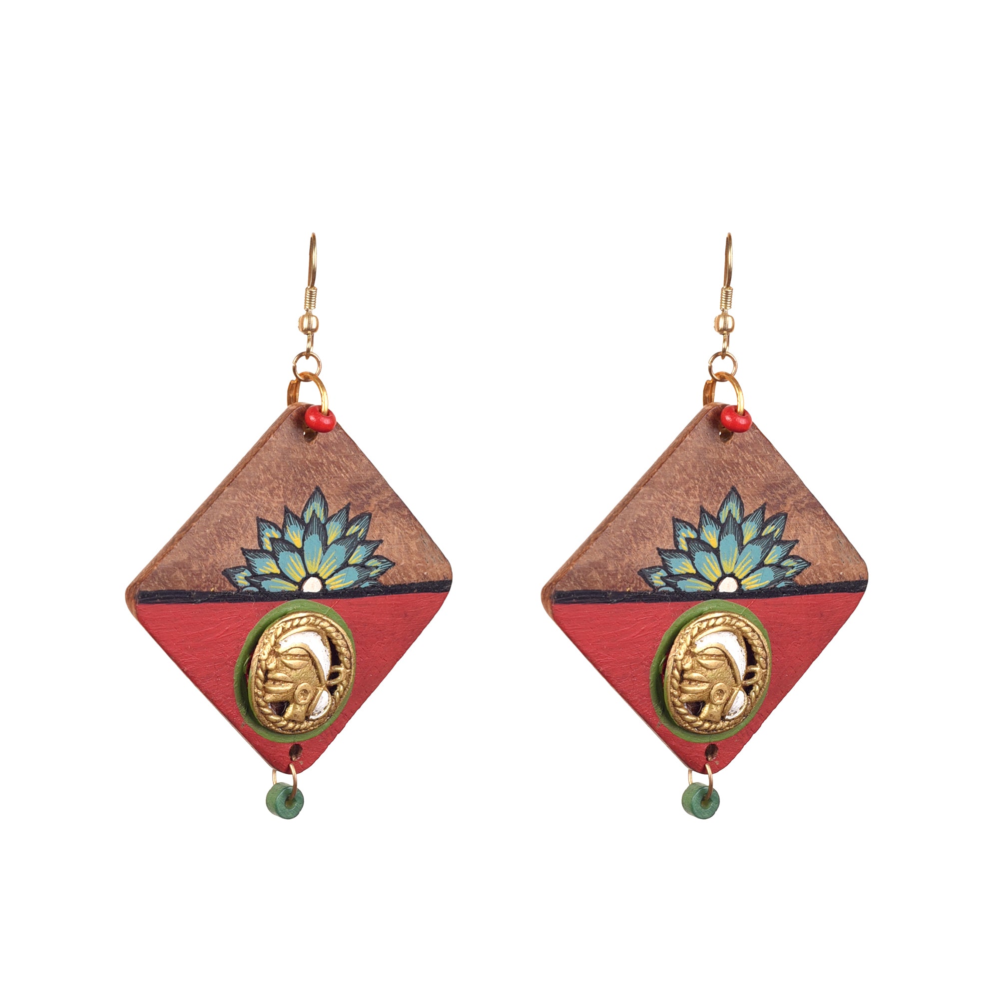 Butterfly-III' Handcrafted Tribal Wooden Earrings