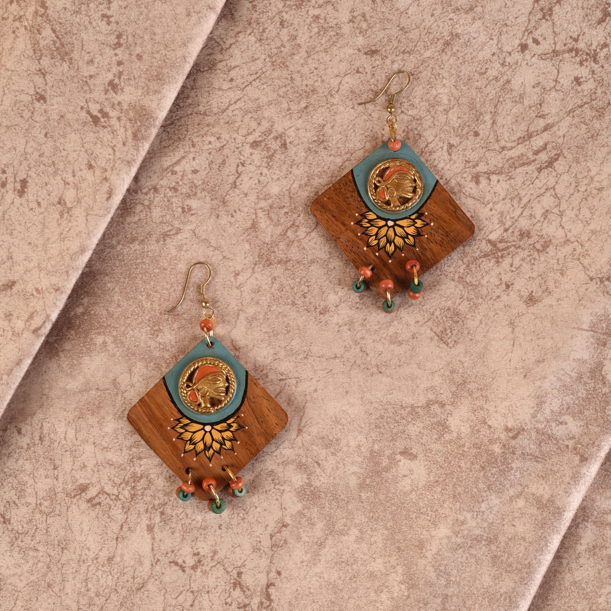 Butterfly-IV' Handcrafted Tribal Wooden Earrings