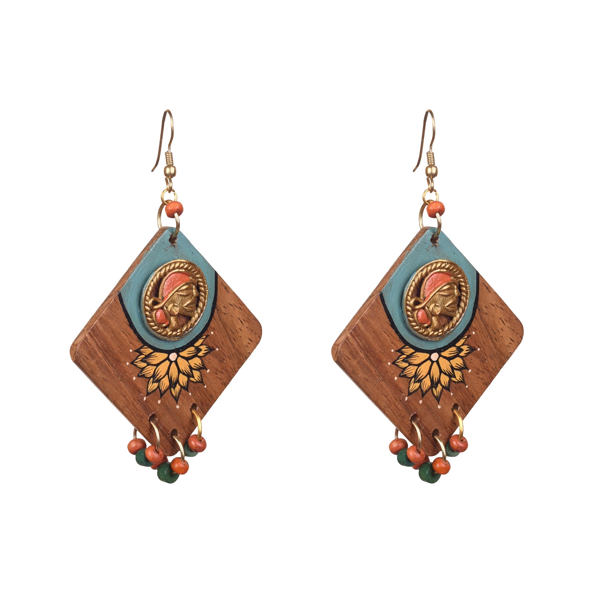 Butterfly-IV' Handcrafted Tribal Wooden Earrings
