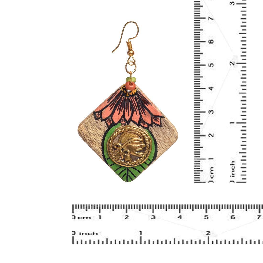 Butterfly-V' Handcrafted Tribal Wooden Earrings