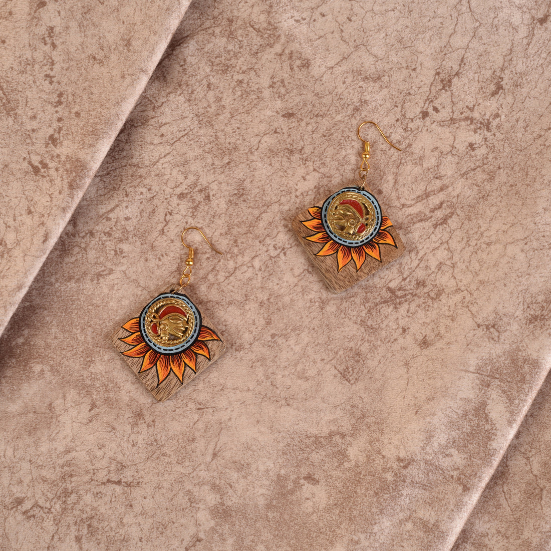 Butterfly-VI' Handcrafted Tribal Wooden Earrings