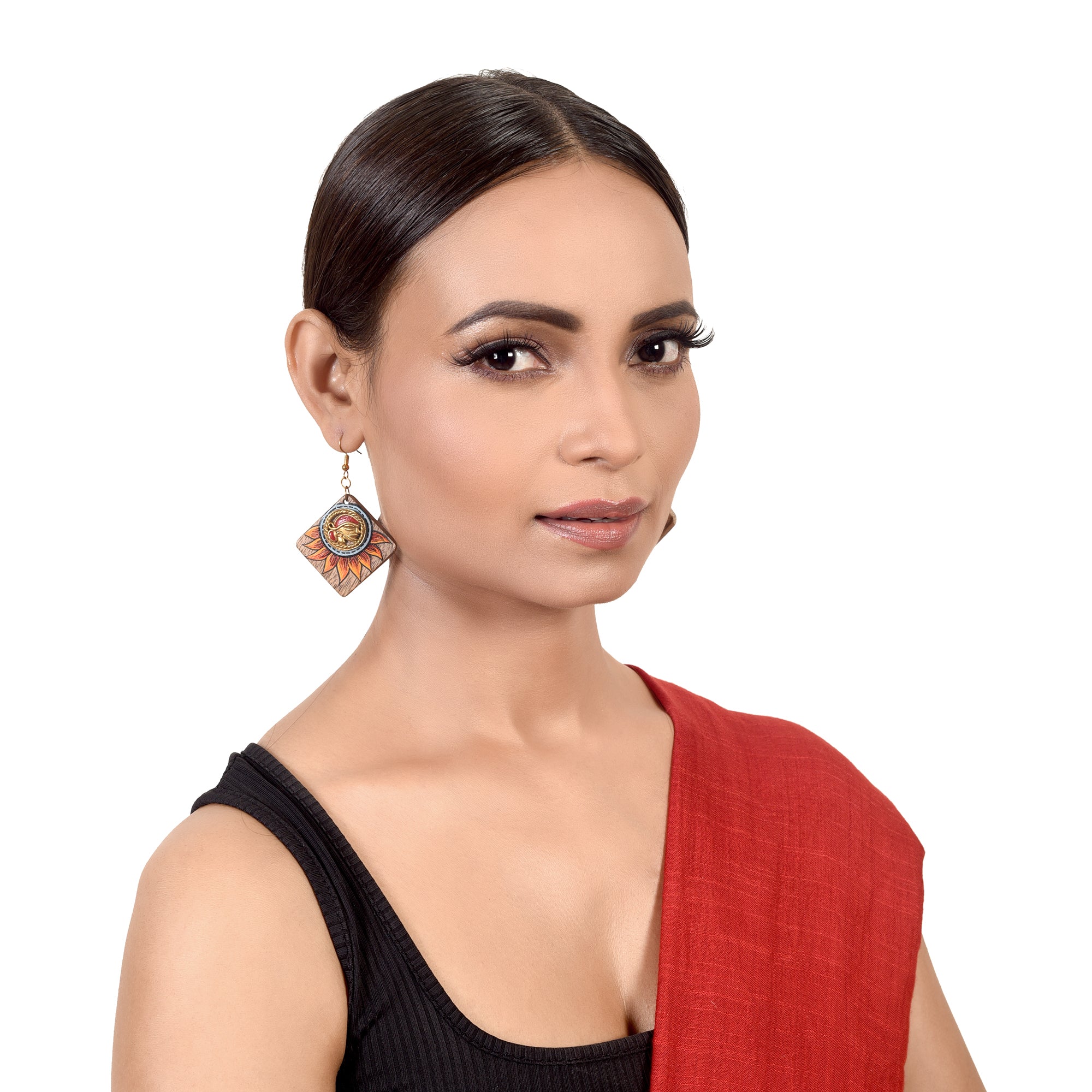 Butterfly-VI' Handcrafted Tribal Wooden Earrings