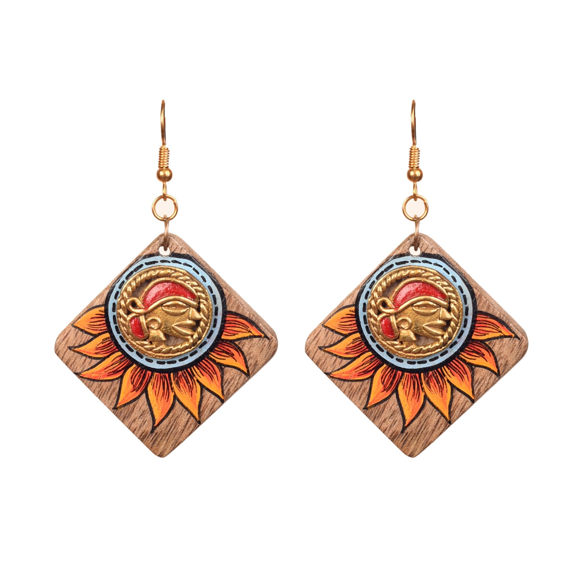 Butterfly-VI' Handcrafted Tribal Wooden Earrings