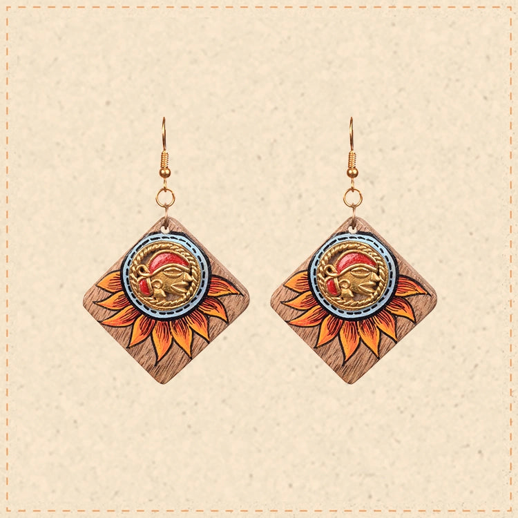 Butterfly-VI' Handcrafted Tribal Wooden Earrings