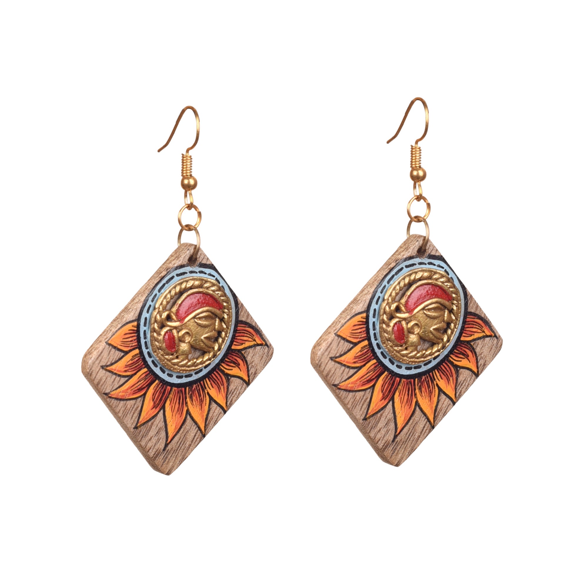 Butterfly-VI' Handcrafted Tribal Wooden Earrings