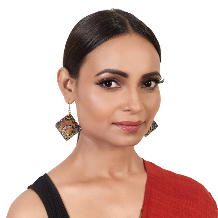 Butterfly-VII' Handcrafted Tribal Wooden Earrings