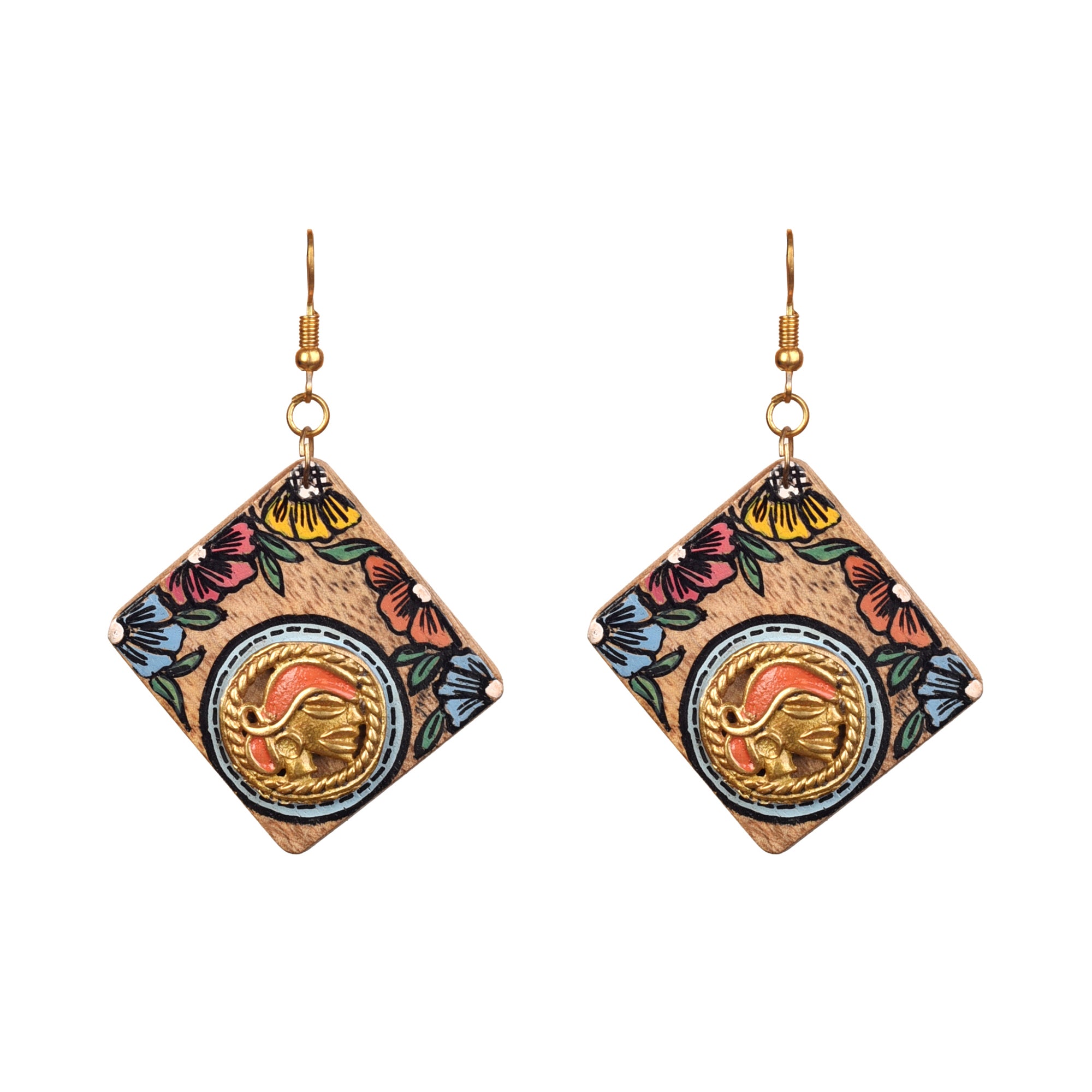 Butterfly-VII' Handcrafted Tribal Wooden Earrings