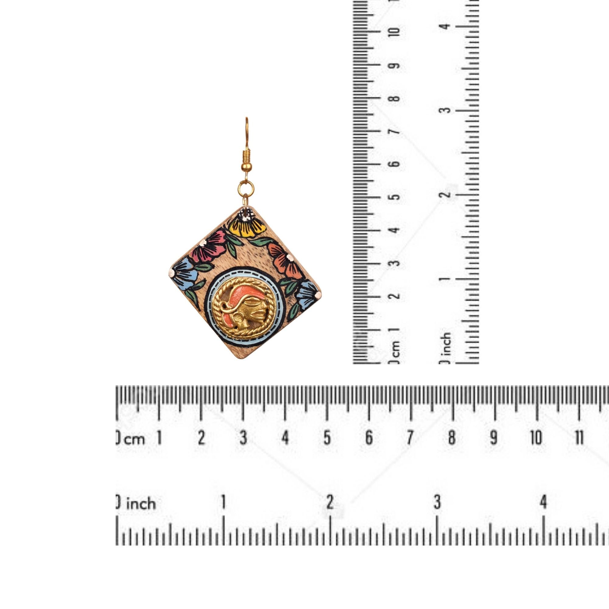 Butterfly-VII' Handcrafted Tribal Wooden Earrings