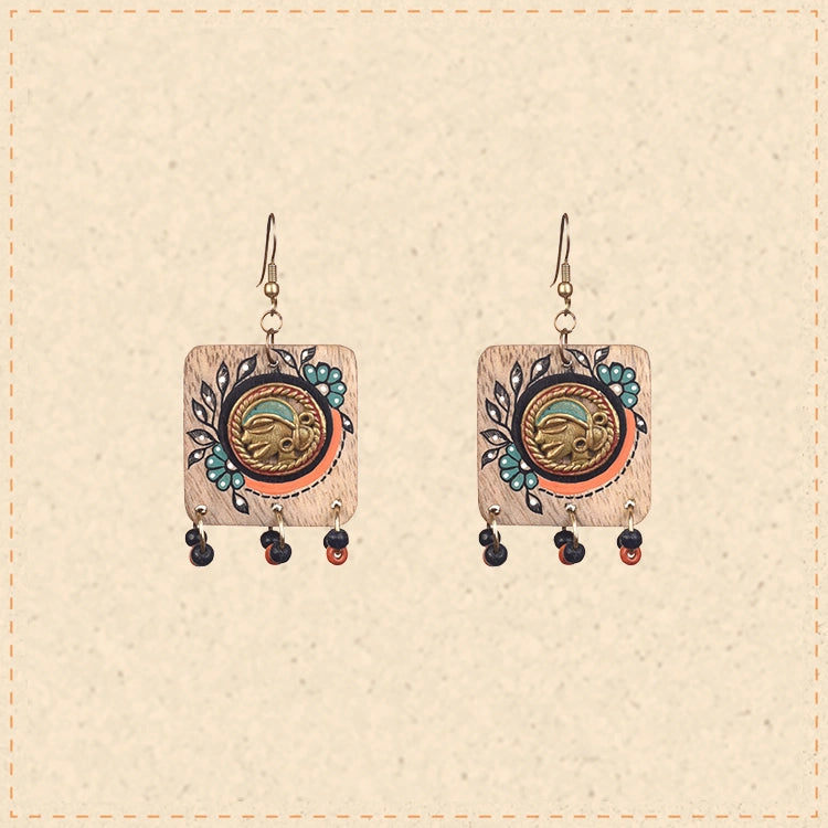 Butterfly-VIII' Handcrafted Tribal Wooden Earrings