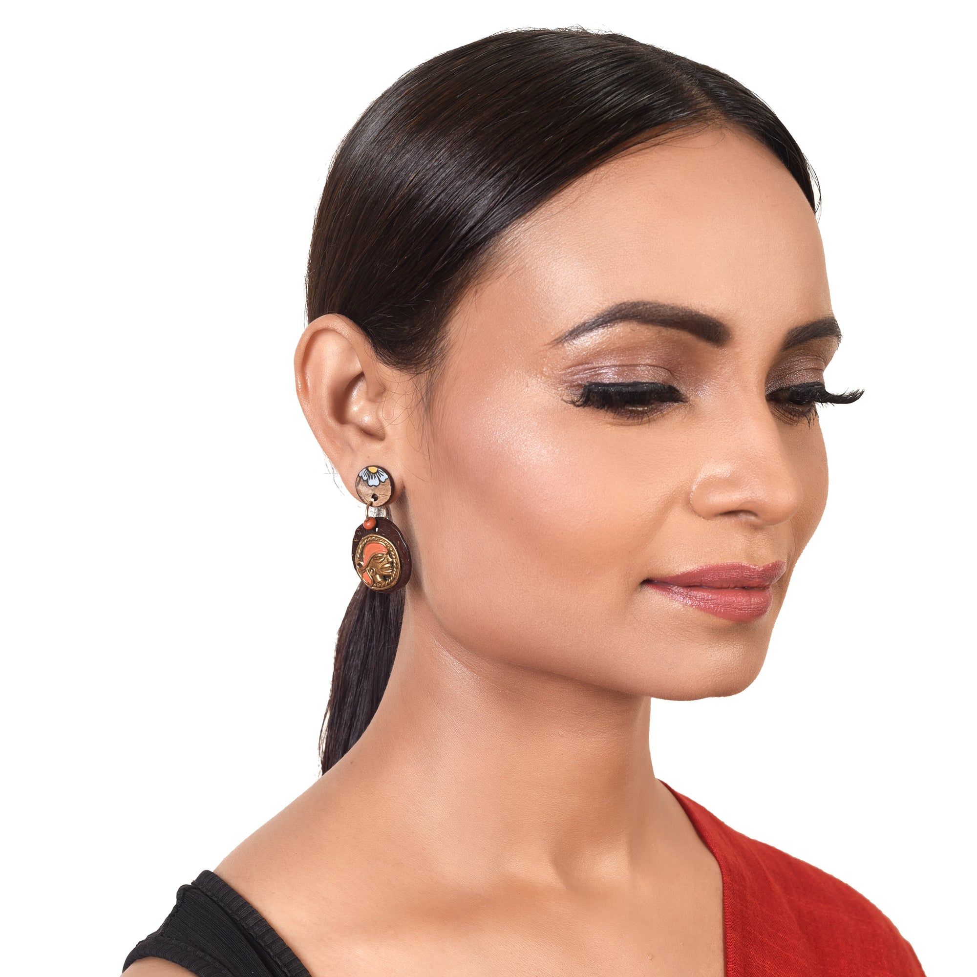 Princess-I' Handcrafted Tribal Wooden Earrings