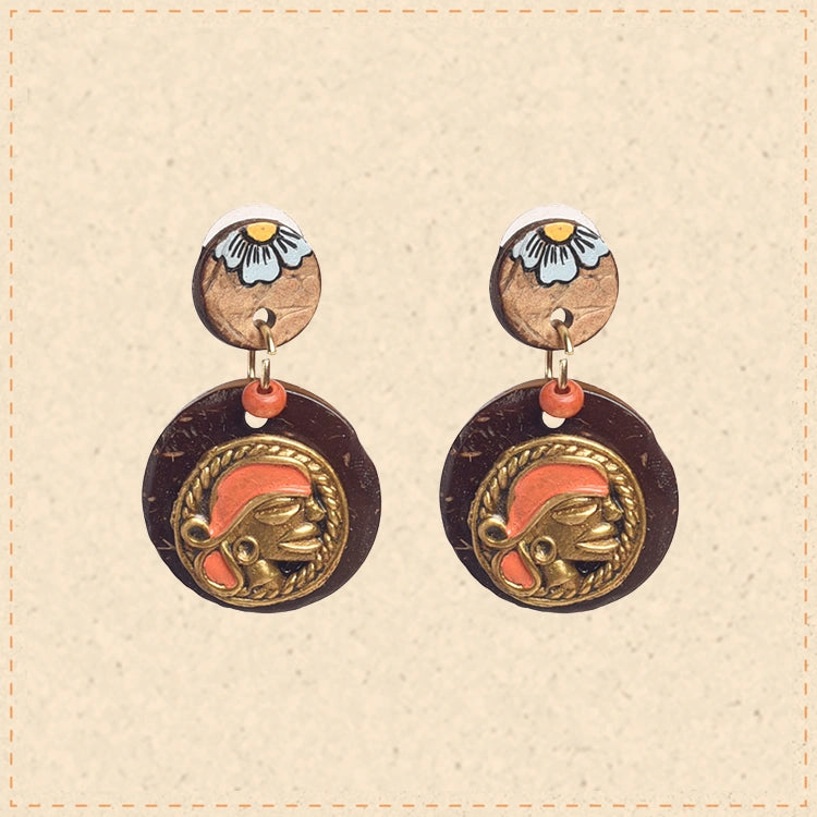 Princess-I' Handcrafted Tribal Wooden Earrings