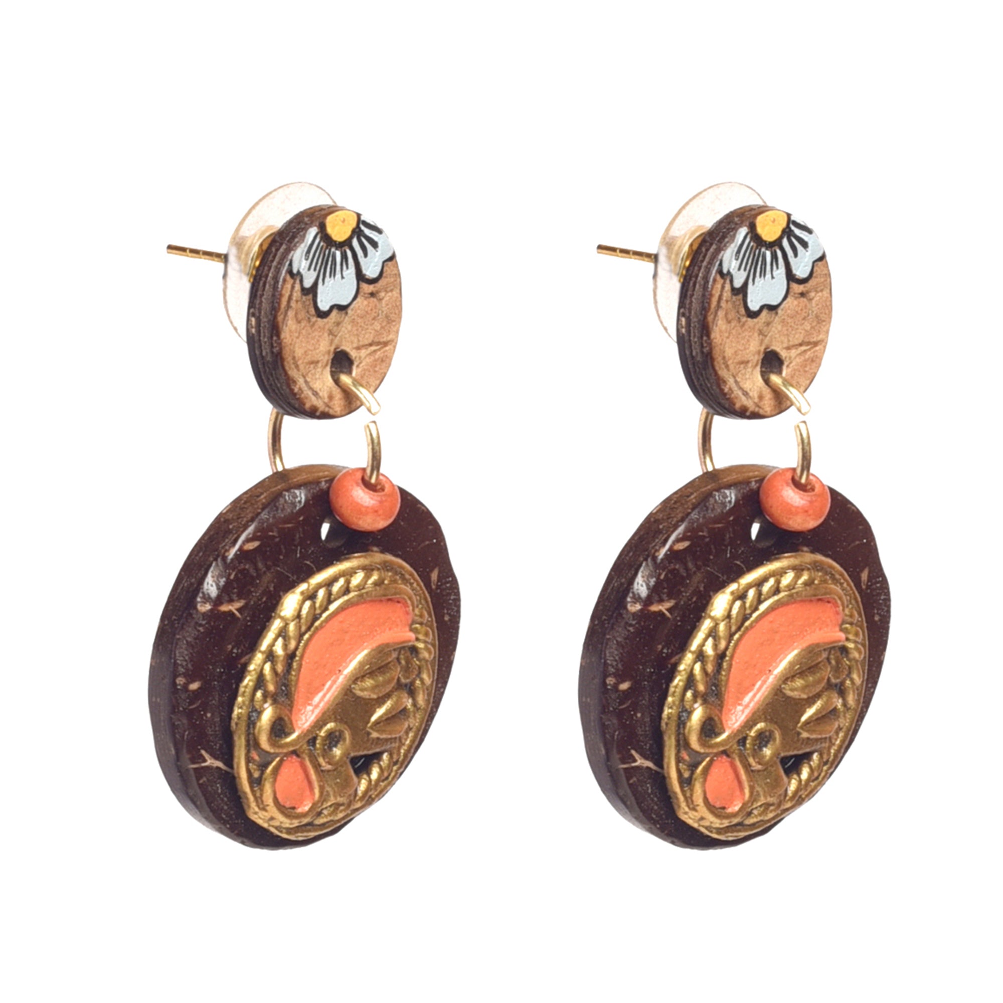 Princess-I' Handcrafted Tribal Wooden Earrings