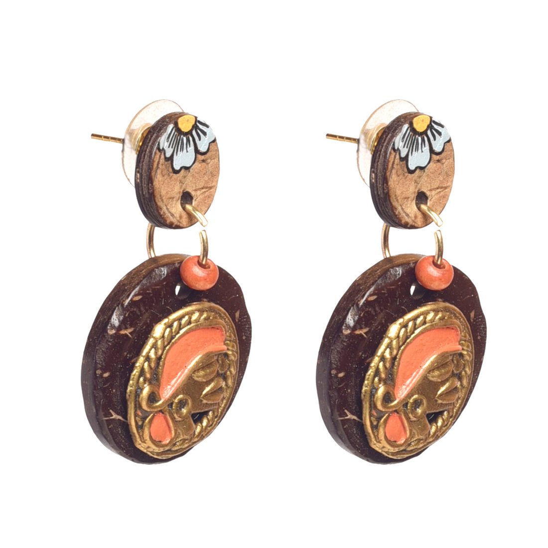 Princess-I' Handcrafted Tribal Wooden Earrings