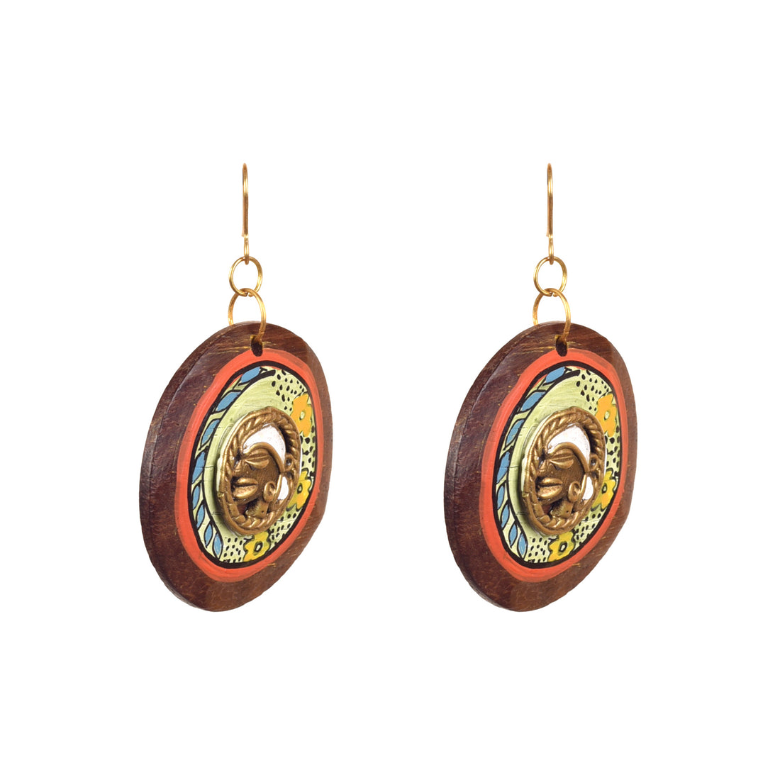 Princess-IV' Handcrafted Tribal Wooden Earrings