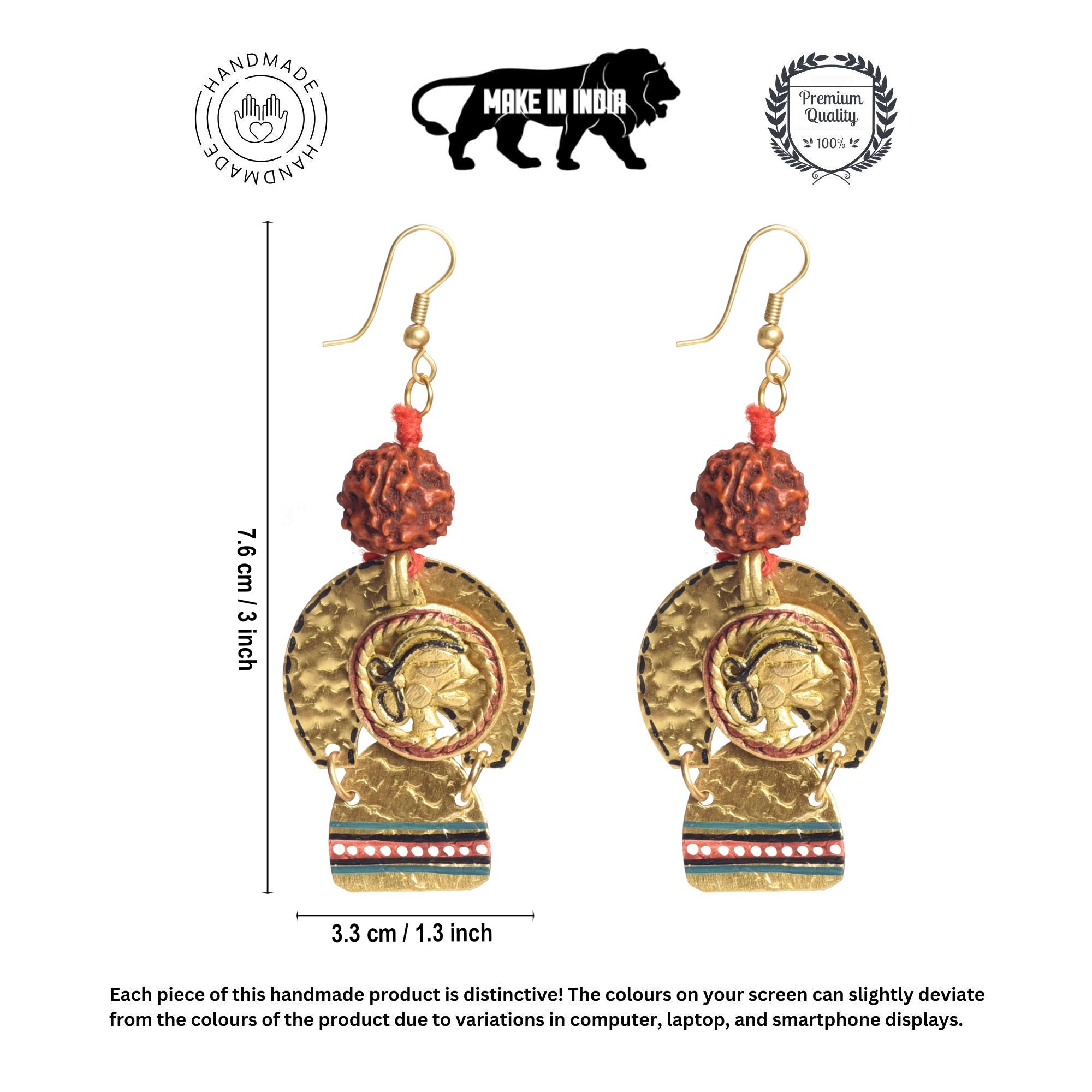 Golden Queen Handcrafted Tribal Earrings