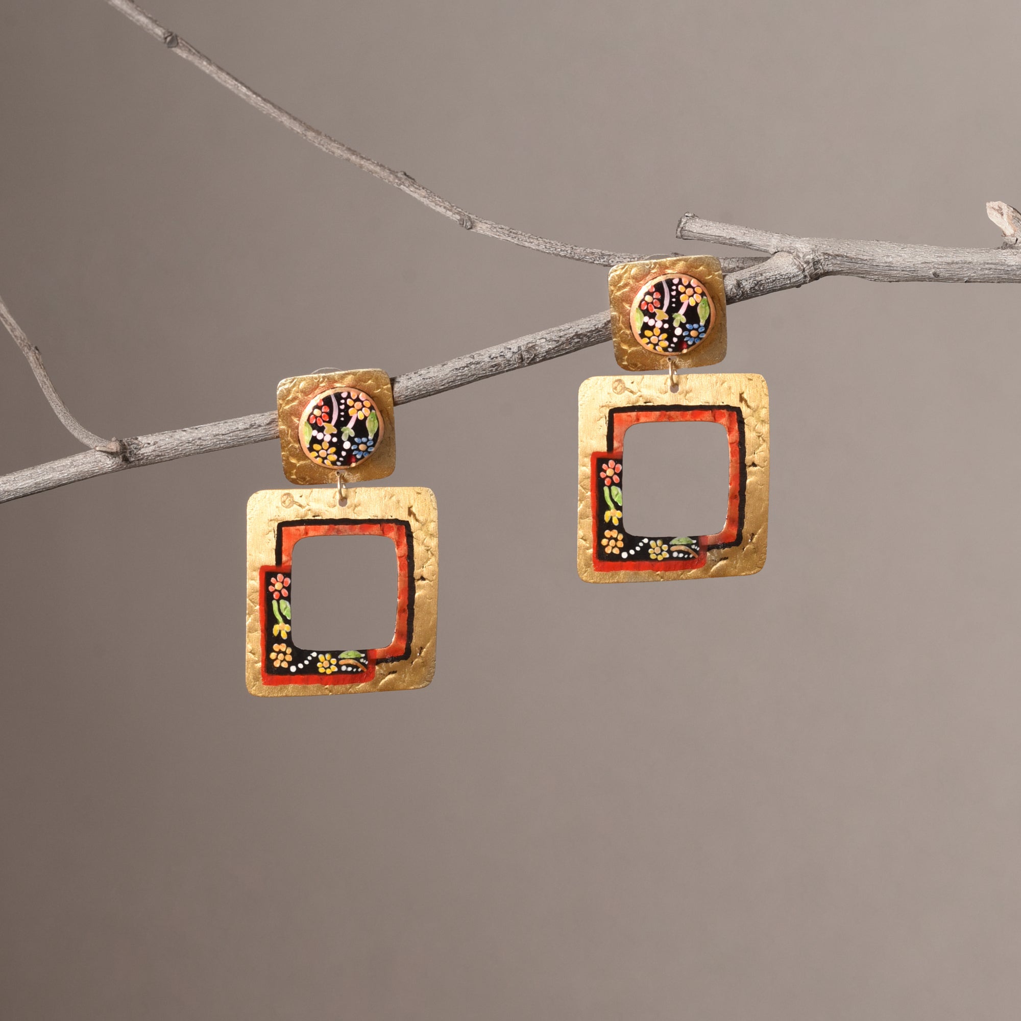 Golden Petal Earrings