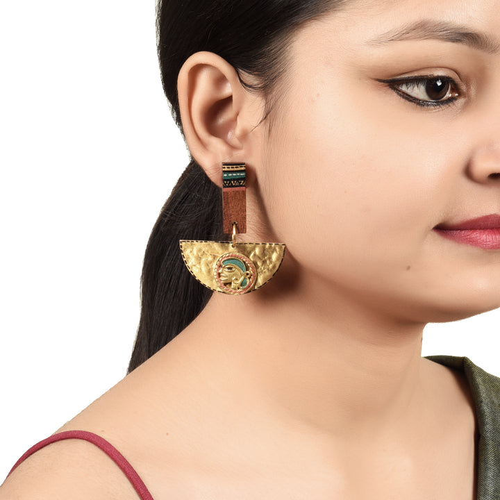 Queen Moon Handcrafted Earring