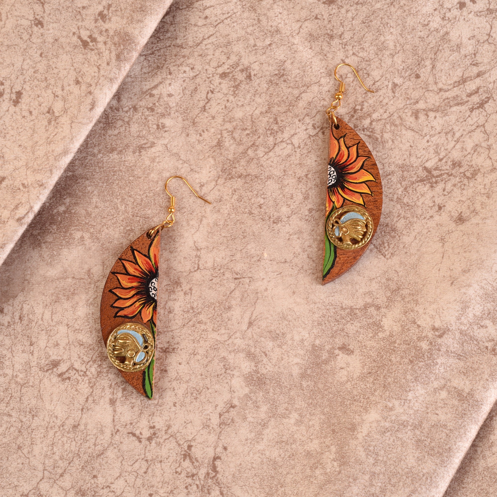 Butterfly-XII' Handcrafted Tribal Wooden Earrings
