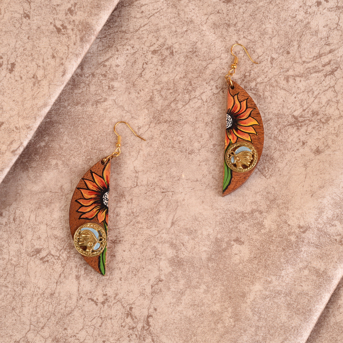 Butterfly-XII' Handcrafted Tribal Wooden Earrings