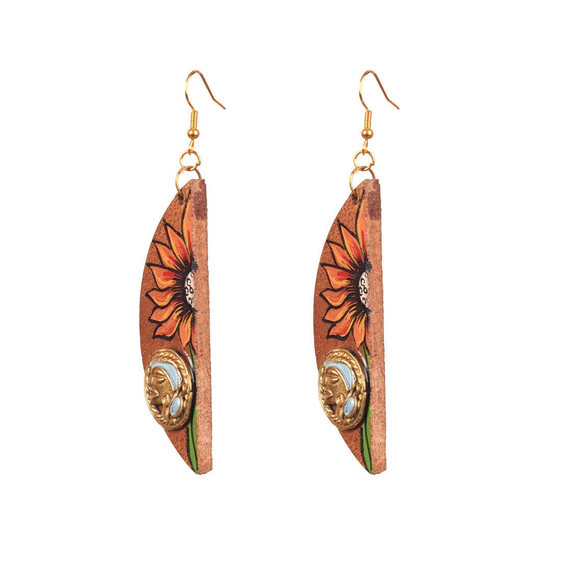 Butterfly-XII' Handcrafted Tribal Wooden Earrings