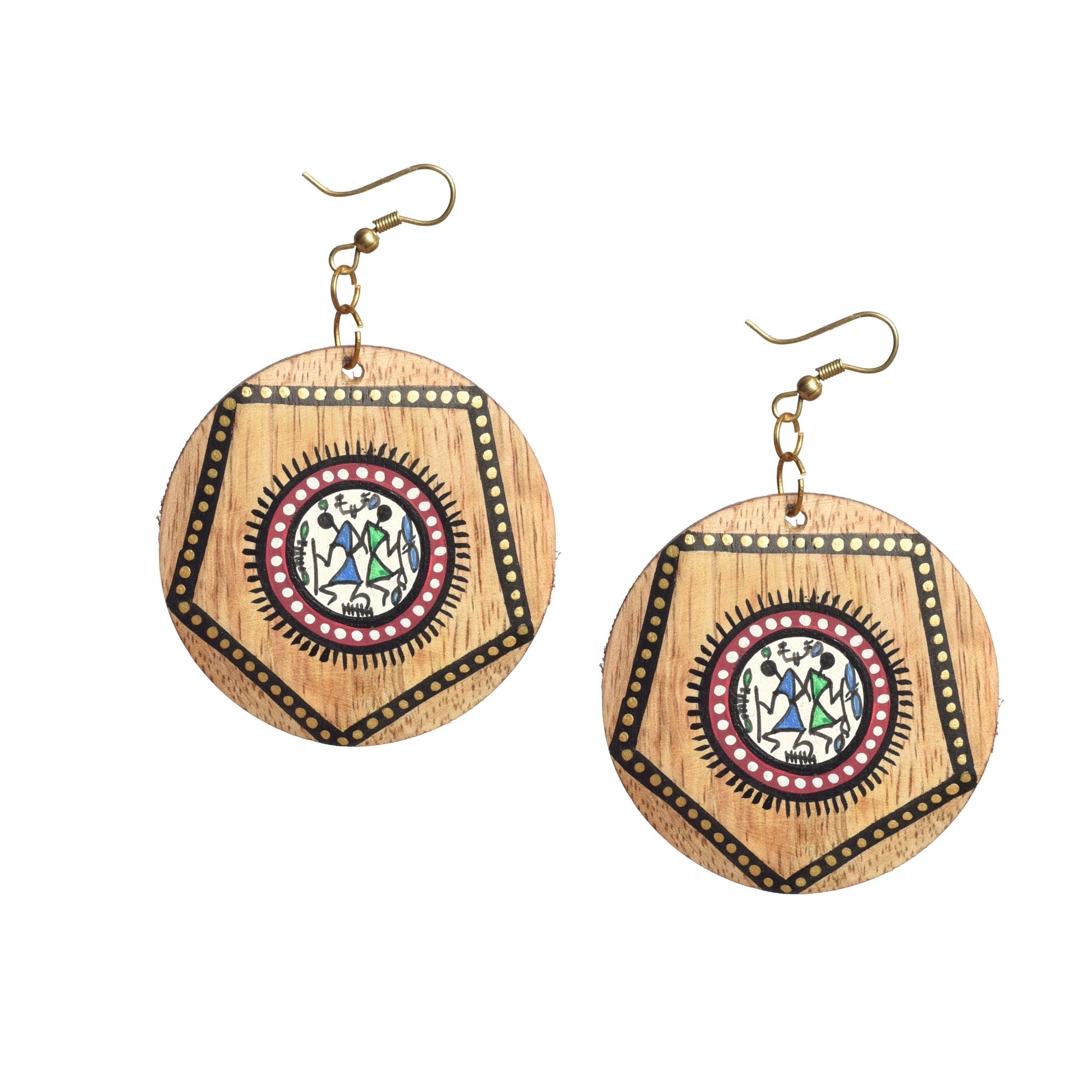 The Pentagon Handcrafted Tribal Earrings