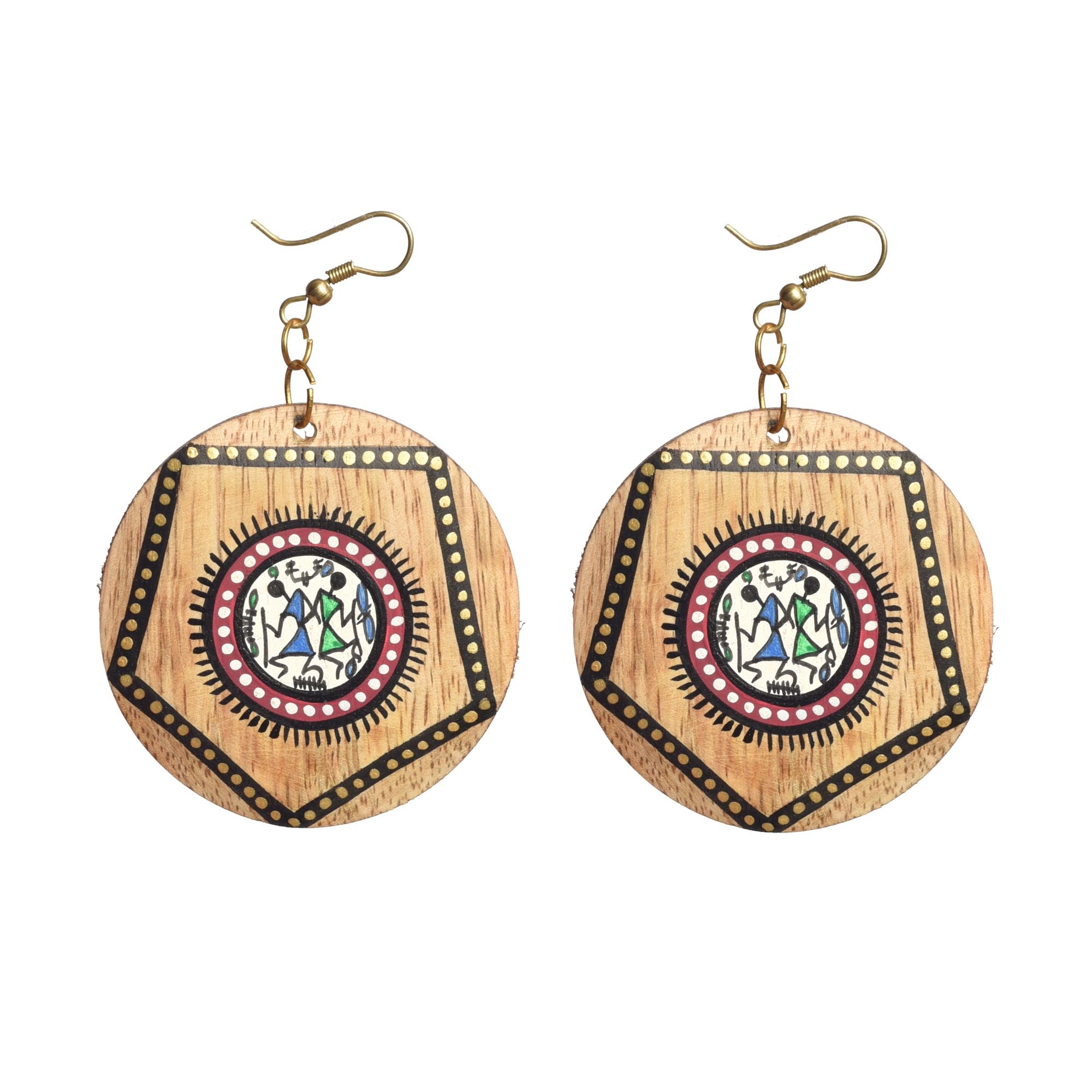 The Pentagon Handcrafted Tribal Earrings