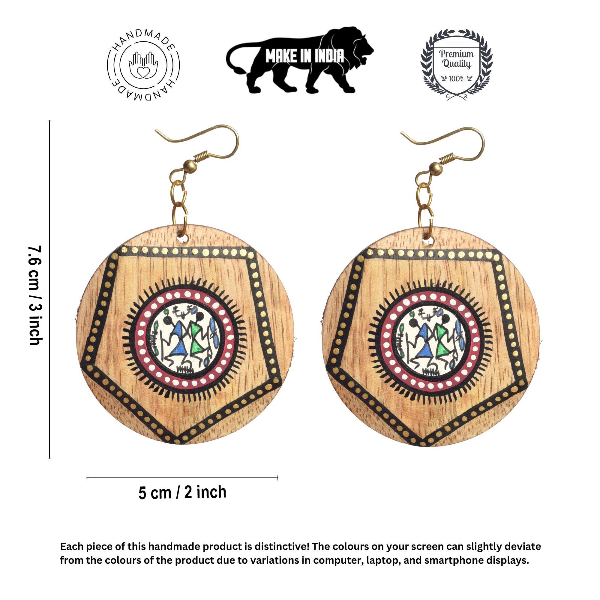 The Pentagon Handcrafted Tribal Earrings