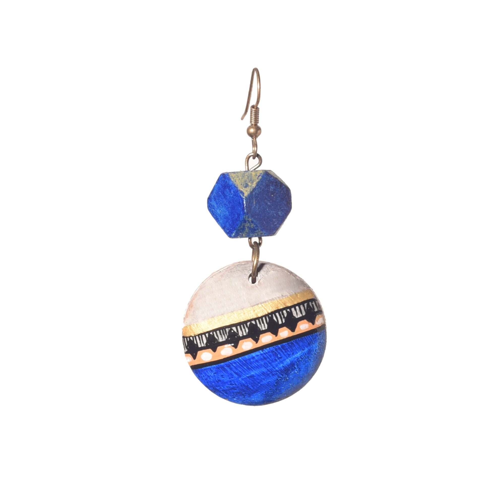 Regal Blue Strokes Earrings
