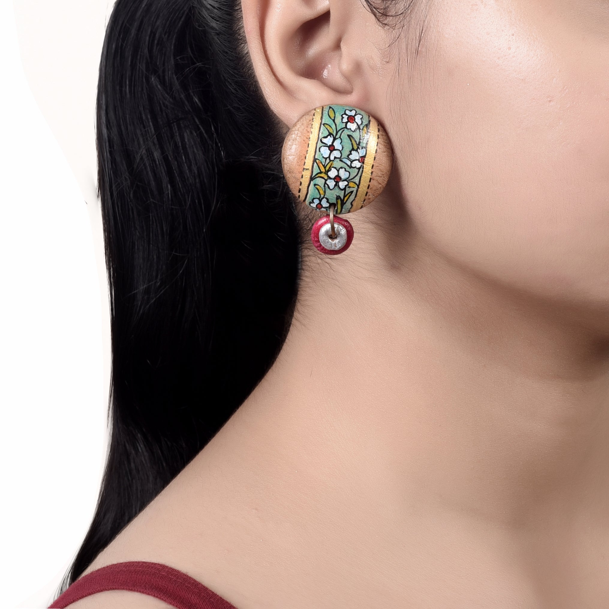Vibrant Strokes Ethnic Studs