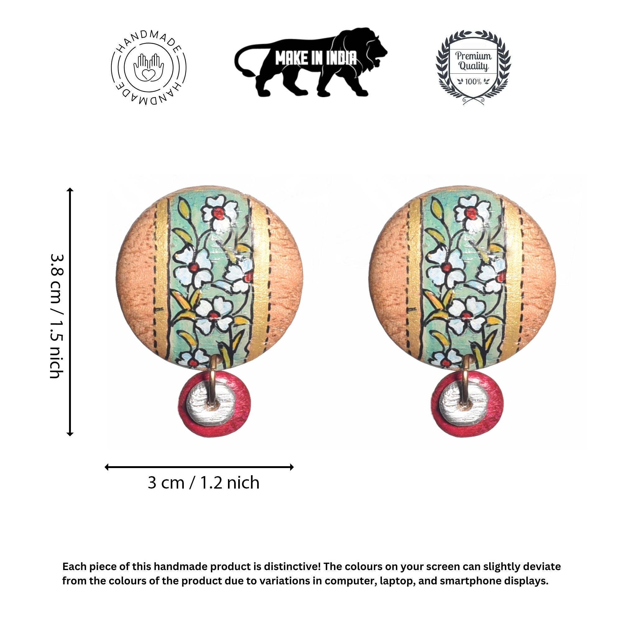 Vibrant Strokes Ethnic Studs