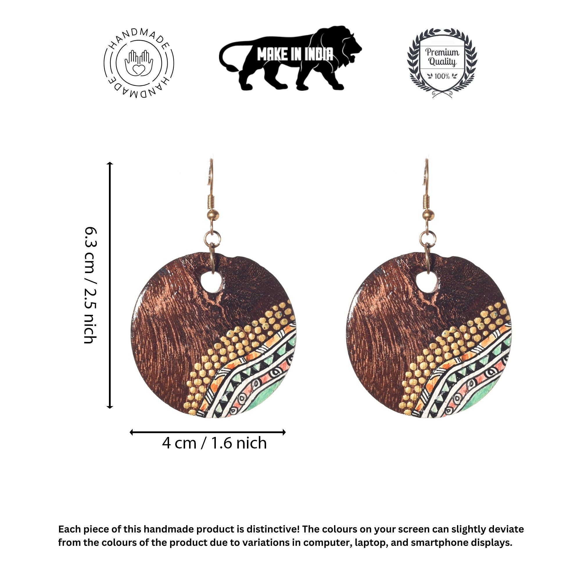 Kaleidoscope Charms Ethnic Earrings