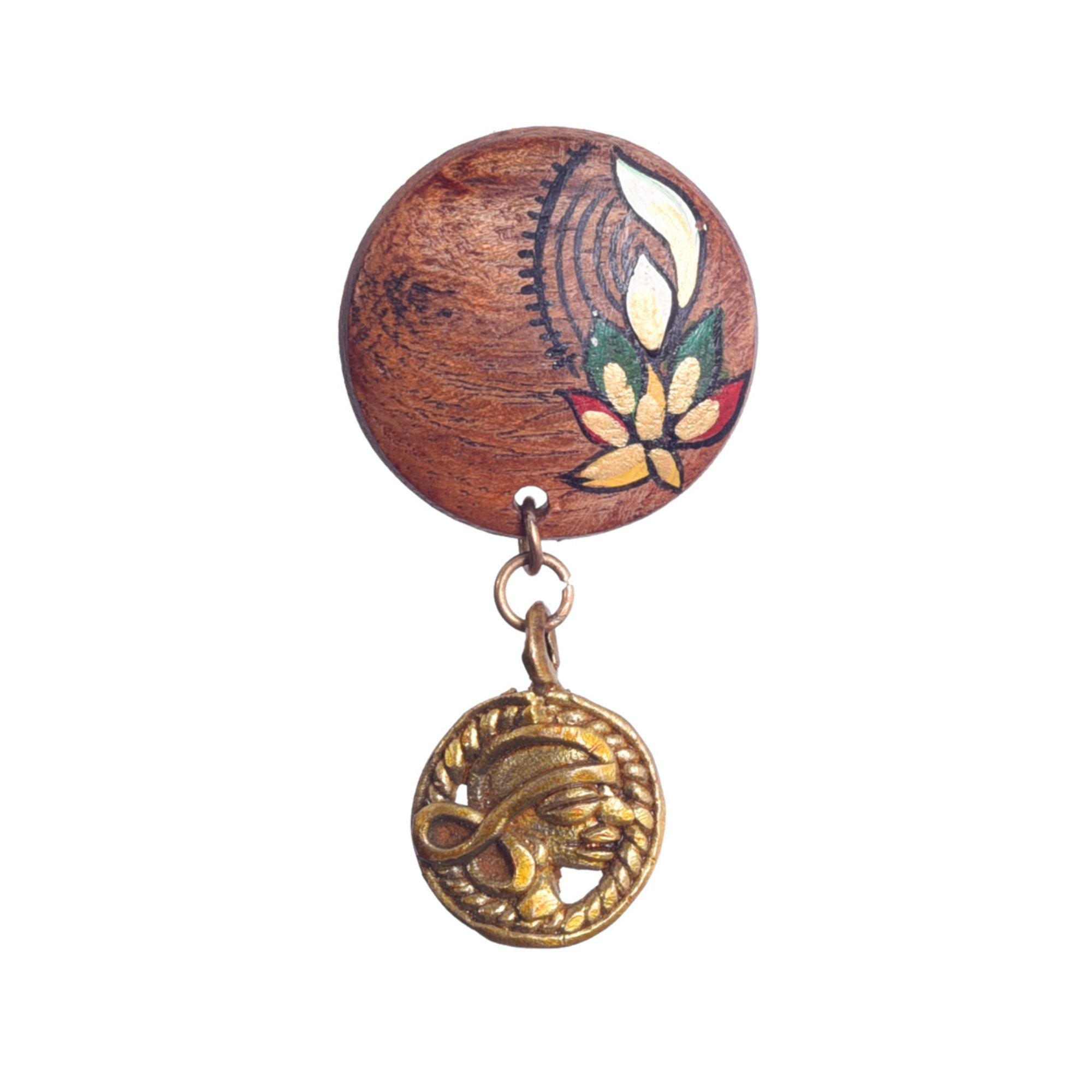 Floral Fusion: Handcrafted Wooden Earrings