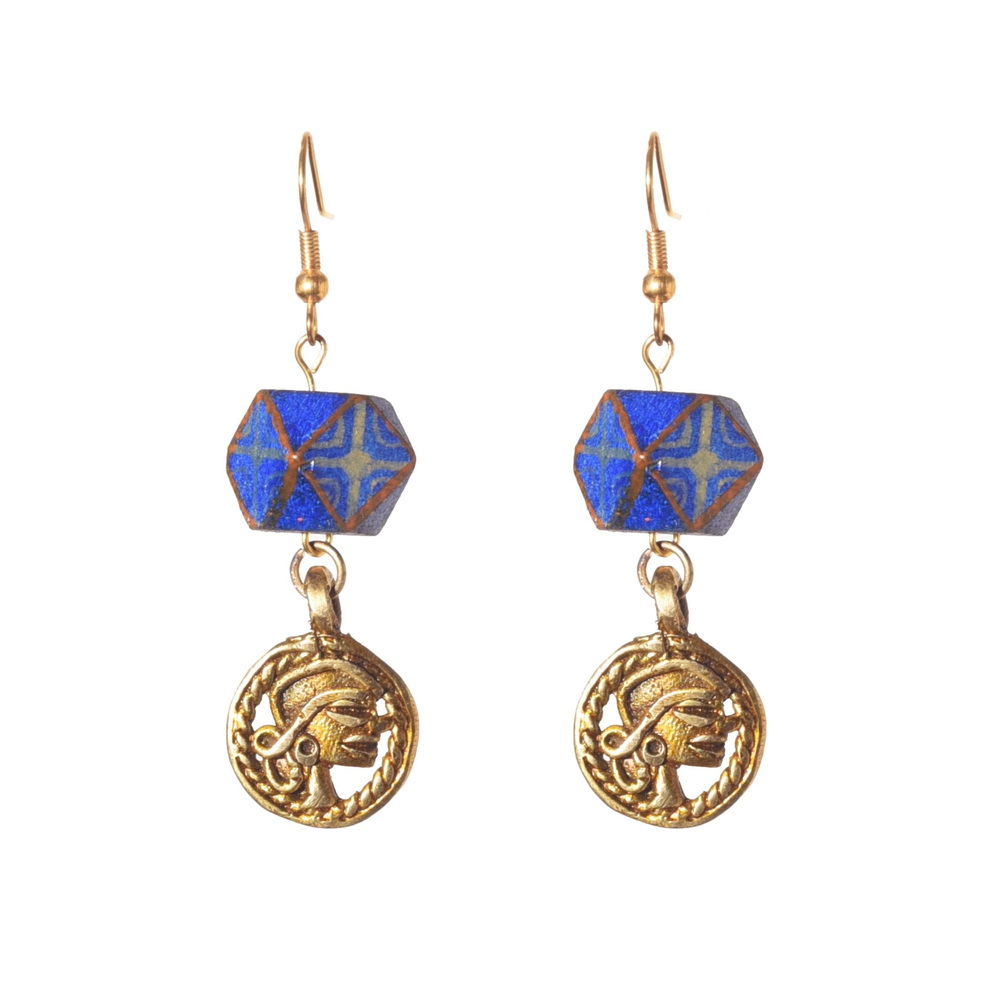 Abstract Gild Charms Ethnic Earrings