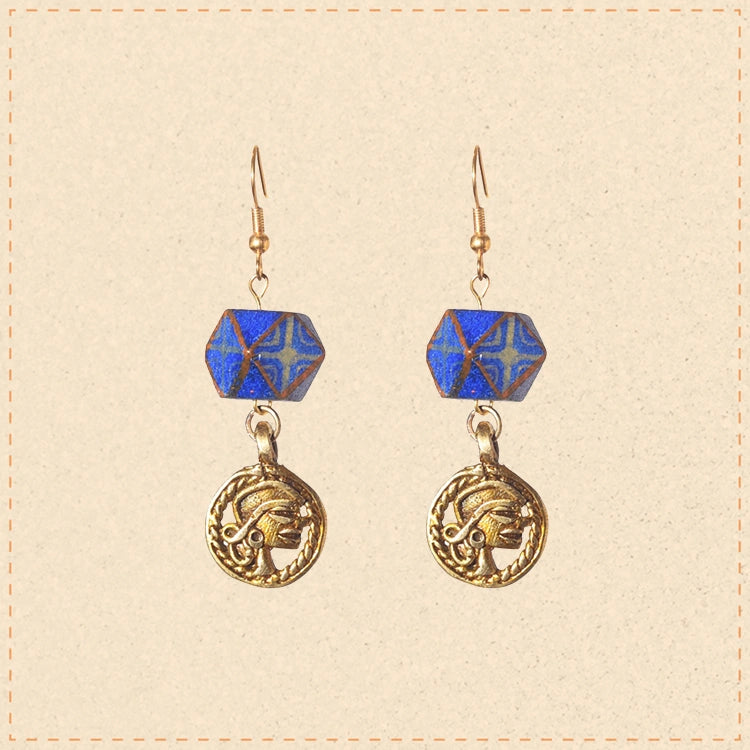 Abstract Gild Charms Ethnic Earrings