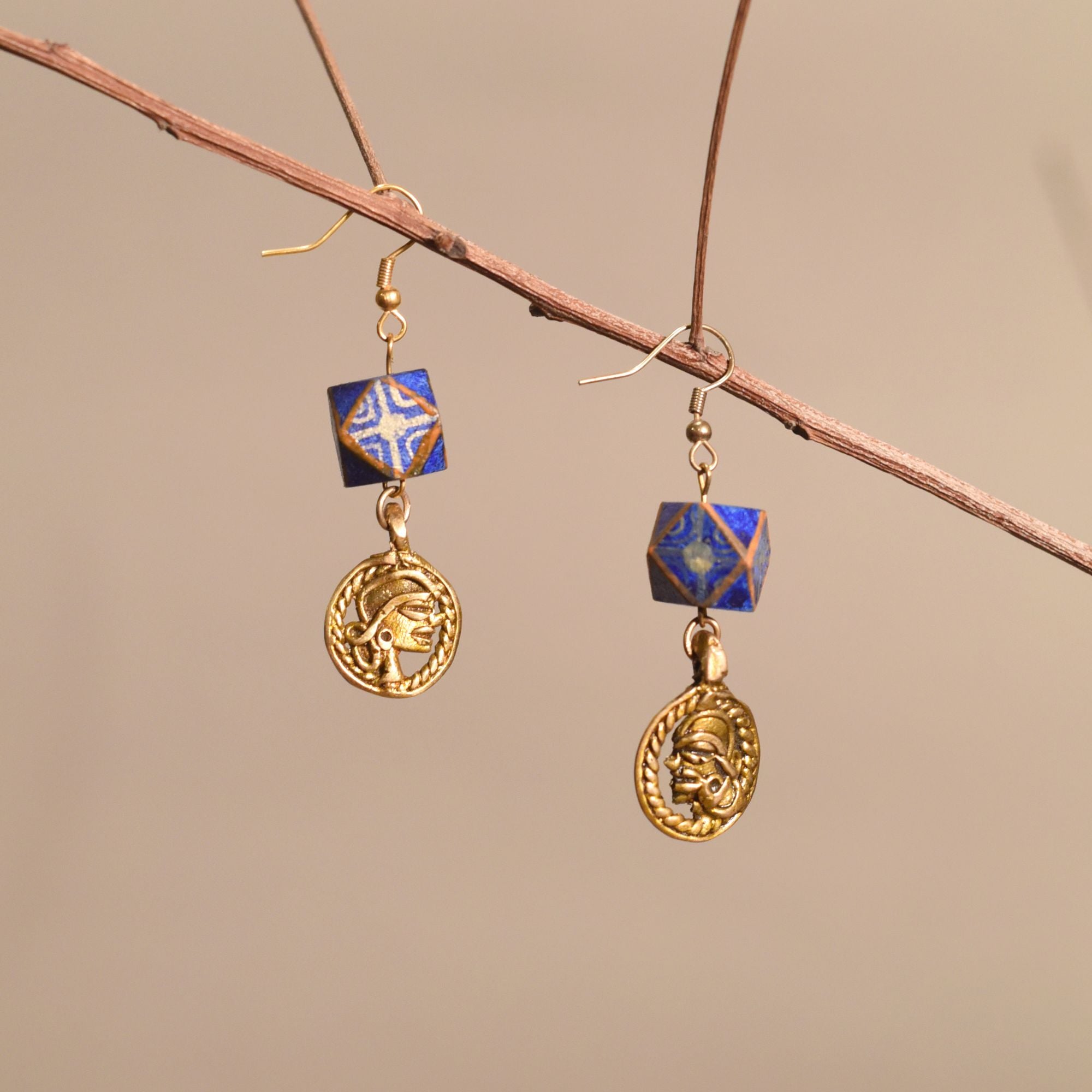 Abstract Gild Charms Ethnic Earrings