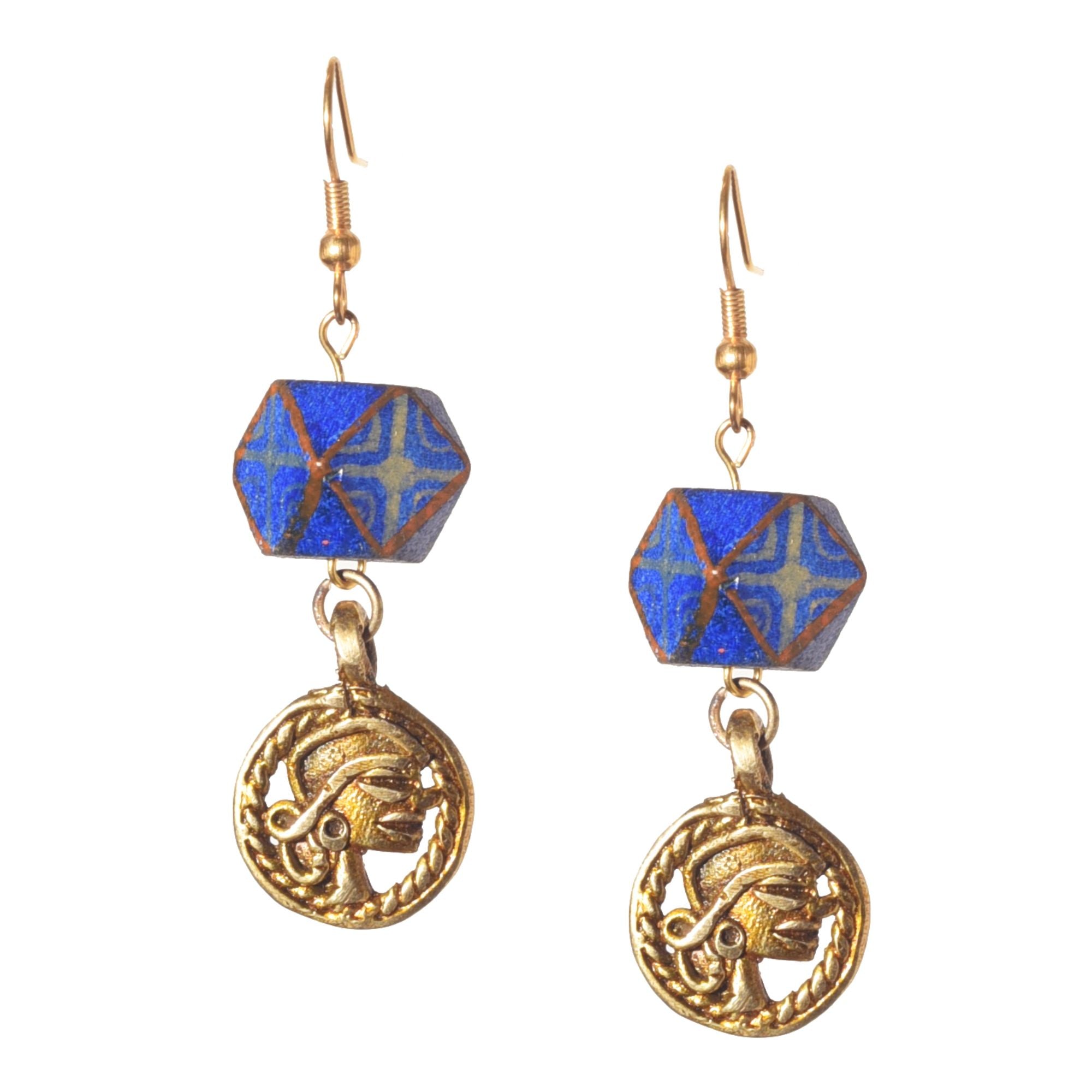 Abstract Gild Charms Ethnic Earrings