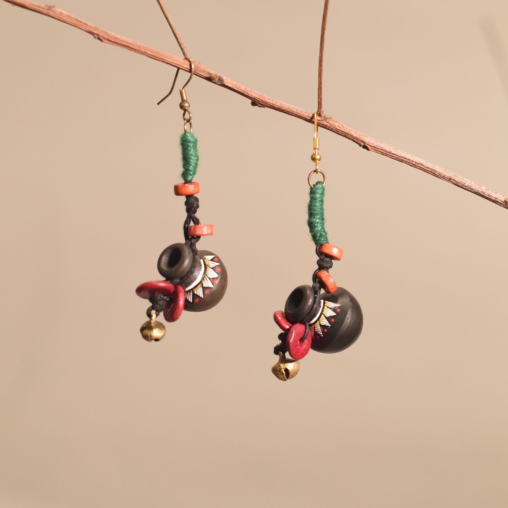 Tribal Terracotta Danglers