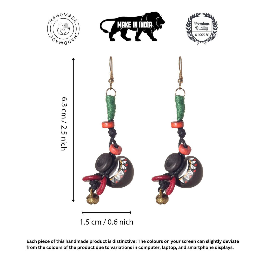 Tribal Terracotta Danglers